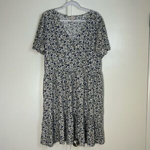 Knox Rose Blue and White Floral Dress